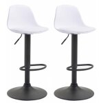 Décoshop26 - lot de 2 tabourets de bar moderne et confortable assise en pvc blanc coque en plastique ... Décoshop26 - lot de 2 tabourets de bar moderne et confortable assise en pvc blanc coque en plastique ...
