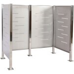 Décoshop26 - abris poubelles pour conteneur jusqu'à 240l 150x165x85 cm métal acier inoxydable 040008194 ... Décoshop26 - abris poubelles pour conteneur jusqu'à 240l 150x165x85 cm métal acier inoxydable 040008194 ...