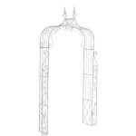 Décoshop26 - arche à rosiers arceau de jardin roses plantes grimpantes métal blanc vieilli 100003924 Décoshop26 - arche à rosiers arceau de jardin roses plantes grimpantes métal blanc vieilli 100003924