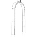 Arche � rosiers arceau plantes grimpantes d�coration jardin en m�tal bronze 100003921