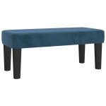 Dcoshop26 - banquette banc bout de lit 70 x 30 x 30 cm en velours bleu dec024667
