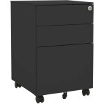 D�coshop26 - caissons � tiroirs meuble de bureau sur roulettes 3 tiroirs 39 x 45 x 60 cm acier anthracite ...