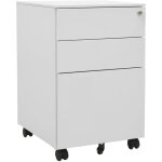 D�coshop26 - caissons � tiroirs meuble de bureau sur roulettes 39 x 45 x 60 cm acier gris dec024576