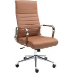 Dcoshop26 - fauteuil de bureau avec accoudoirs sige pivotant mcanisme  bascule en cuir vritable ...
