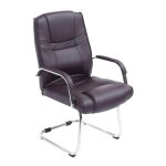 Décoshop26 - fauteuil de bureau sans roulettes accoudoirs chaise visiteur charge maximale 180 kg en pvc ... Décoshop26 - fauteuil de bureau sans roulettes accoudoirs chaise visiteur charge maximale 180 kg en pvc ...