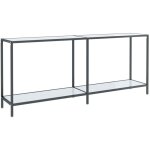 D�coshop26 - meuble console d'entr�e moderne table d'appoint 180 x 35 x 75, 5 cm verre tremp� aspect ...
