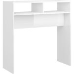 Dcoshop26 - meuble d'entre table console design lgant avec compartiments 78 x 30 x 80 cm agglomr ...