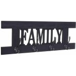 Décoshop26 - porte - manteau mural patère en bois gris foncé vintage family avec 4 crochets 20, 5x60x1, ... Décoshop26 - porte - manteau mural patère en bois gris foncé vintage family avec 4 crochets 20, 5x60x1, ...
