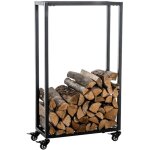 Décoshop26 - range - bûches étagère support bois de cheminée sur roulettes 100x40x25 cm en métal noir ... Décoshop26 - range - bûches étagère support bois de cheminée sur roulettes 100x40x25 cm en métal noir ...