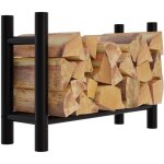 Décoshop26 - range - bûches support bois de cheminée pour intérieur pieds ronds 80x60 cm en métal noir ... Décoshop26 - range - bûches support bois de cheminée pour intérieur pieds ronds 80x60 cm en métal noir ...
