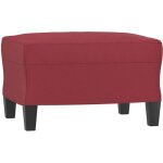 Dcoshop26 - repose - pieds tabouret bout de lit 60 x 50 x 41 cm pvc rouge dec030578