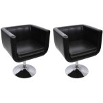 Décoshop26 - set de 2 fauteuils de salle à manger hauteur réglable en pvc noir et acier chromé dec026494 ... Décoshop26 - set de 2 fauteuils de salle à manger hauteur réglable en pvc noir et acier chromé dec026494 ...
