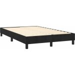 Dcoshop26 - sommier  lattes sur pieds cadre de lit 120x200 cm tissu velours noir tdl0207028