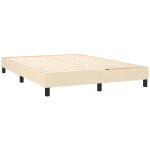 Dcoshop26 - sommier  lattes sur pieds cadre de lit 140x190 cm tissu crme tdl0207268