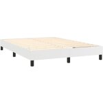 Dcoshop26 - sommier  lattes sur pieds cadre de lit 140x200 cm synthtique blanc tdl0207364