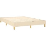 Dcoshop26 - sommier  lattes sur pieds cadre de lit 140x200 cm tissu crme tdl0207261