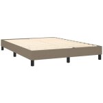 Dcoshop26 - sommier  lattes sur pieds cadre de lit 140x200 cm tissu taupe tdl0206932
