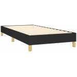 Dcoshop26 - sommier  lattes sur pieds cadre de lit 90x200 cm tissu noir tdl0206968