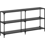 Dcoshop26 - table d'appoint console d'entre meuble de salon avec tagres 158, 5 x 30 x 81 cm acier ...