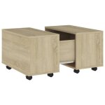 Dcoshop26 - table basse avec fonction extensible design moderne et contemporaine 60 x 60 x 38 cm bois ...