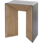 D�coshop26 - table console table d'appoint design industriel en bois et mdf 80x60x40 cm aspect m�tal ...