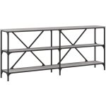 D�coshop26 - table console d'entr�e fonctionnel et styl� avec �tag�res 180 x 30 x 75 cm bois d'ing�nierie ...