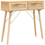D�coshop26 - table console d'entr�e fonctionnel et styl� avec tiroirs de rangement 80 x 30 x 75 cm bois ...