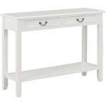 Dcoshop26 - table console meuble d'entre avec tiroirs 110 x 35 x 80 cm mdf blanc dec031688