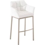 Décoshop26 - tabouret de bar chaise haute de comptoir couture carrées assise en pvc blanc 4 pieds stables ... Décoshop26 - tabouret de bar chaise haute de comptoir couture carrées assise en pvc blanc 4 pieds stables ...