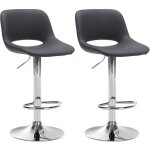 Décoshop26 - tabourets de bar chaises haute x2 avec repose - pieds en pvc noir piètement métallique chromé ... Décoshop26 - tabourets de bar chaises haute x2 avec repose - pieds en pvc noir piètement métallique chromé ...