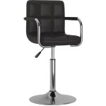 Décoshop26 - tabouret de bar x1 chaise haute avec accoudoirs et dossier en pvc noir cadre en acier dec029518 ... Décoshop26 - tabouret de bar x1 chaise haute avec accoudoirs et dossier en pvc noir cadre en acier dec029518 ...