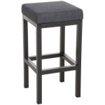 D�coshop26 - tabouret de bar x1 avec repose - pieds design simple hauteur d'assise 85 cm en tissu gris ...