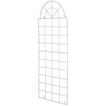 Treillage tuteur mural 180 x 70 cm d�coration de jardin plantes grimpantes en m�tal blanc 100003907