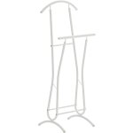 Valet de nuit portant de chambre design simple en mtal blanc 100003515