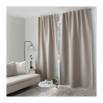 Decostars - rideau 100% occultant  pattes caches 'eclipse' - 140x240cm - beige