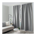 Decostars - rideau 100% occultant  pattes caches 'eclipse' - 140x240cm - gris