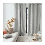 Decostars - rideau thermique en velours tram� 'velvet' - 140x260cm - gris