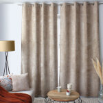Decostars - rideau velours - effet chin� tamisant naturel 140x240 cm