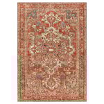 Dcoweb - tapis doux  motif oriental - jalil - rouge - 160 x 230 cm