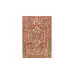 Dcoweb - tapis doux  motif oriental - jalil - rouge - 200 x 290 cm