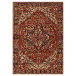Dcoweb - tapis doux  motif oriental - mina - rouge - 120 x 160 cm