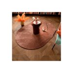 Dcoweb - tapis ovale - lumicolor - marron auburn - 120 x 170 cm