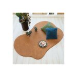 D�coweb - tapis en mati�re recycl�e de forme organique - re - life - rouille terracotta - 120 x 180 cm ...
