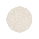 Dcoweb - tapis rond de salon en relief - circle - cercle crme -  160 cm