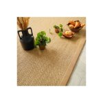 Décoweb - tapis en sisal naturel - veracruz chevron - Écru et camel - 200 x 200 cm Décoweb - tapis en sisal naturel - veracruz chevron - Écru et camel - 200 x 200 cm