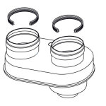Rinnai - dedoublateur air pour chauffe - eau 80 / 80 fot - hx080 - 008