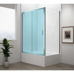 Polysan - deep - paroi de douche 90 cm, aluminium brillant / verre clair md3316