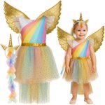 Deguisement de licorne pour enfant ensemble 3 pieces taille 110 116 cm