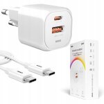 Deko - chargeur usb c rapide pour t�l�phone universel 20w + c�ble usb c 100w blanc