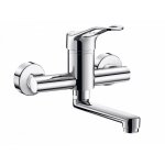 Jamais utilise] mitigeur mural thermostatique bec plat fixe delabie manette ajoure chrom - 2456s